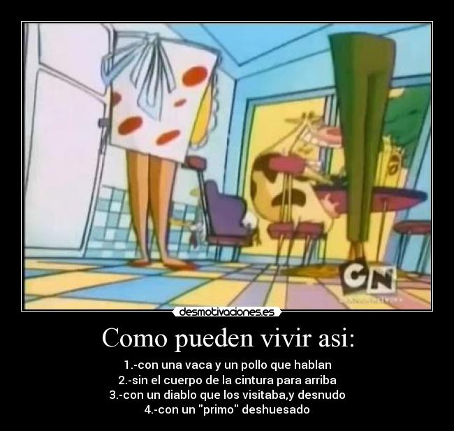 carteles vaca pollito desmotivaciones