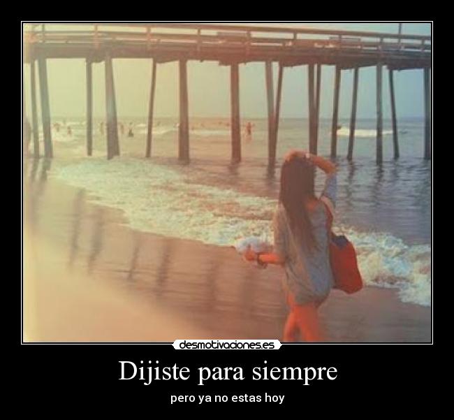 Dijiste para siempre -