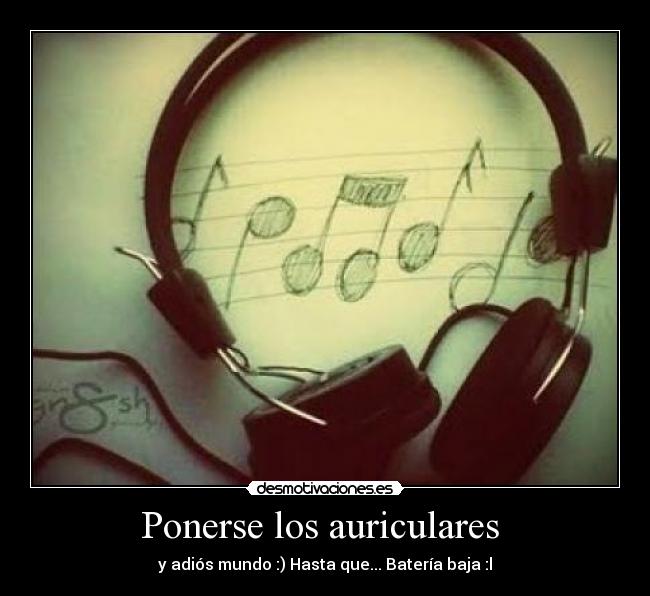 Ponerse los auriculares -
