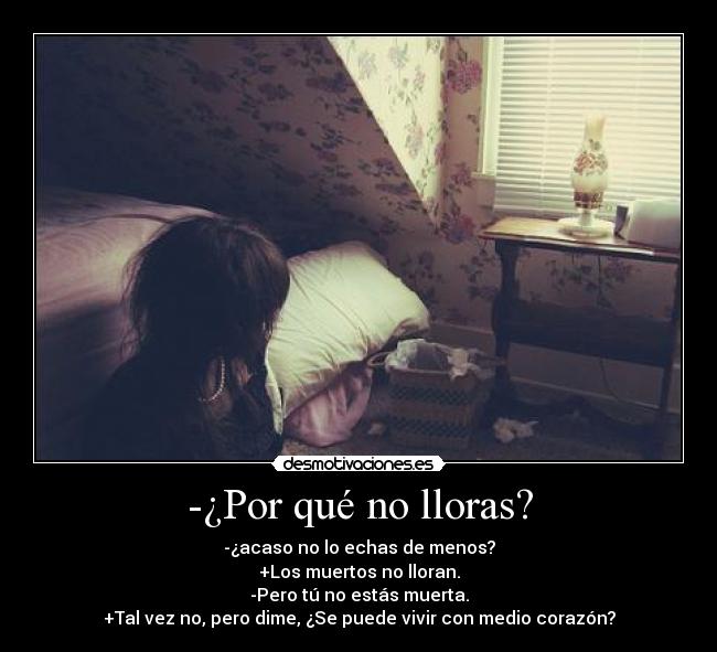 -¿Por qué no lloras? -