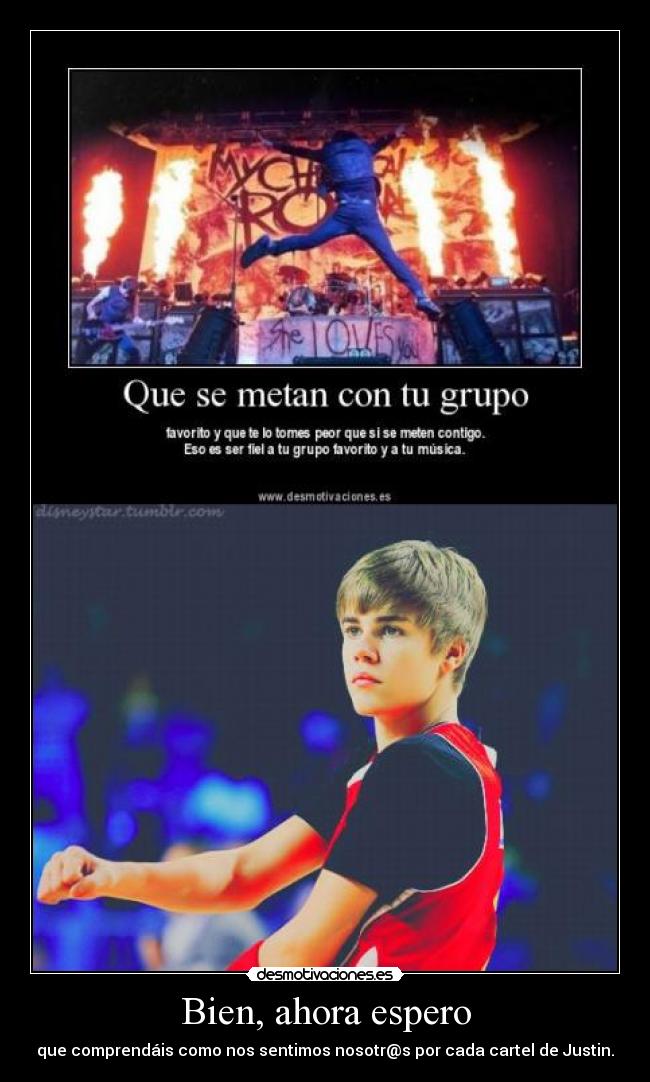 Bien, ahora espero -