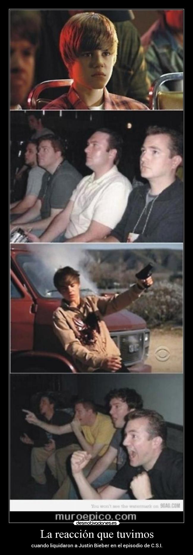 La reacción que tuvimos - cuando liquidaron a Justin Bieber en el episodio de C.S.I.