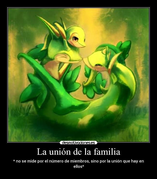 La unión de la familia - * no se mide por el número de miembros, sino por la unión que hay en ellos*