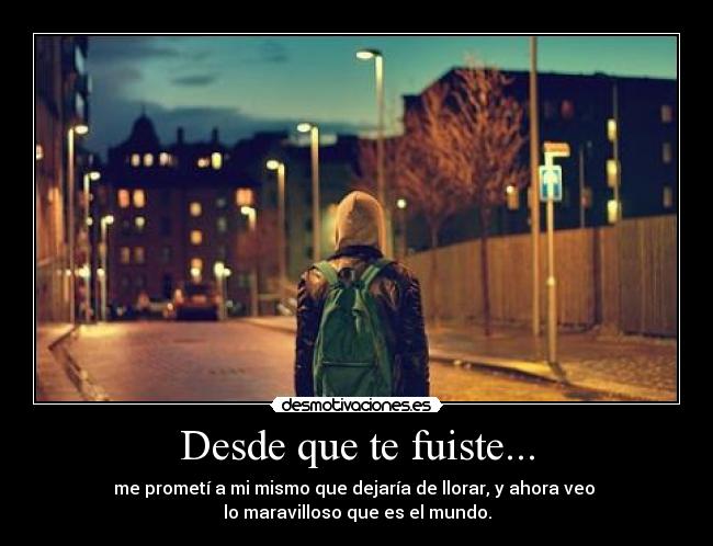 Desde que te fuiste... -