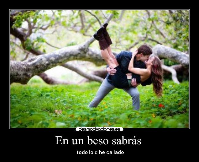 En un beso sabrás -