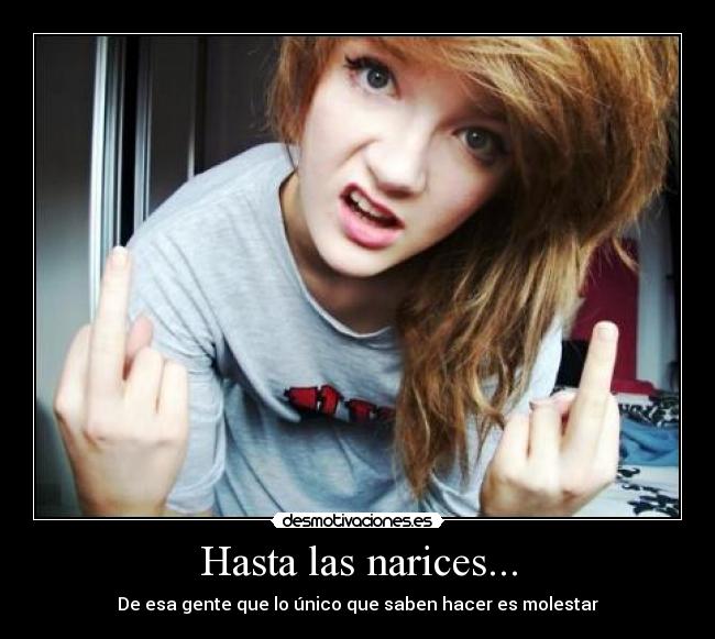Hasta las narices... - De esa gente que lo único que saben hacer es molestar