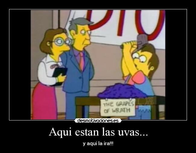 carteles uvas ira simpsons nelson desmotivaciones