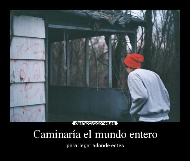 Caminaría el mundo entero - para llegar adonde estés
