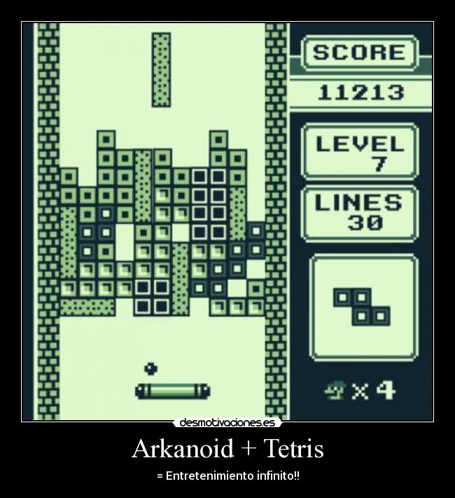 Arkanoid + Tetris - = Entretenimiento infinito!!