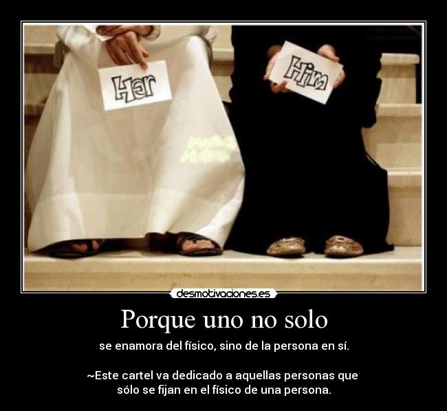 Porque uno no solo -