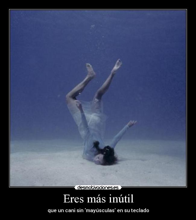 Eres más inútil - que un cani sin mayúsculas en su teclado