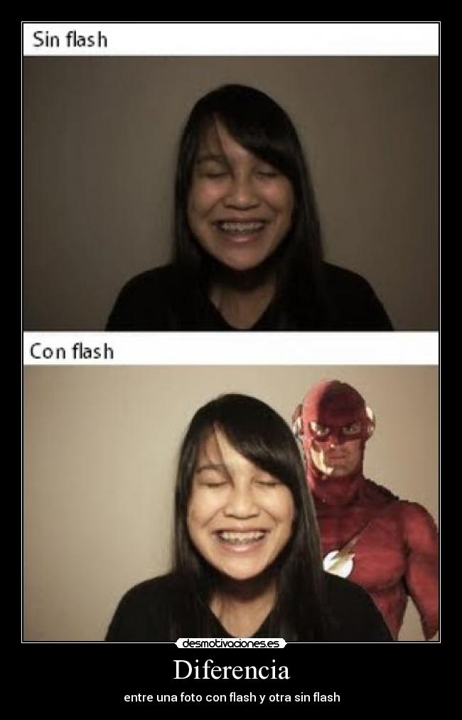 Diferencia - entre una foto con flash y otra sin flash