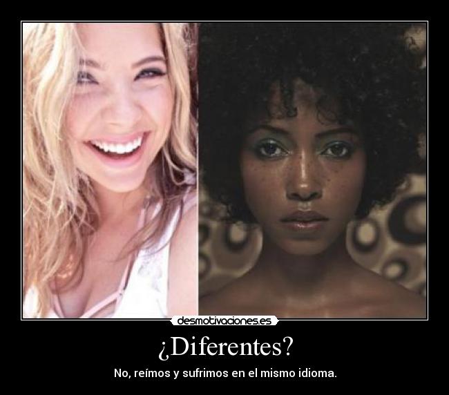 carteles diferentes reir sufrir idioma negro blanco desmotivaciones
