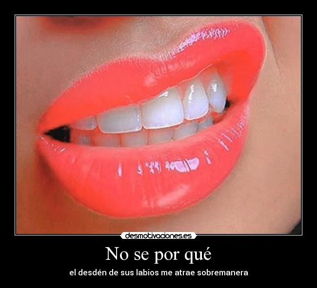 No se por qué - el desdén de sus labios me atrae sobremanera