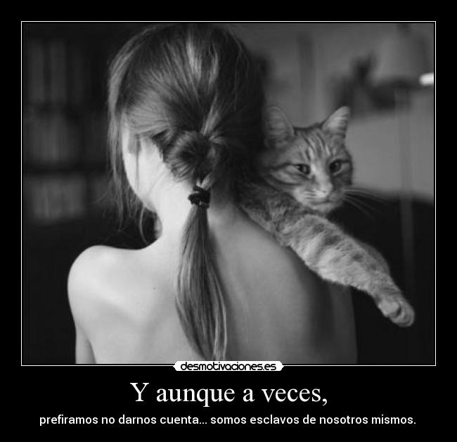 Y aunque a veces, -