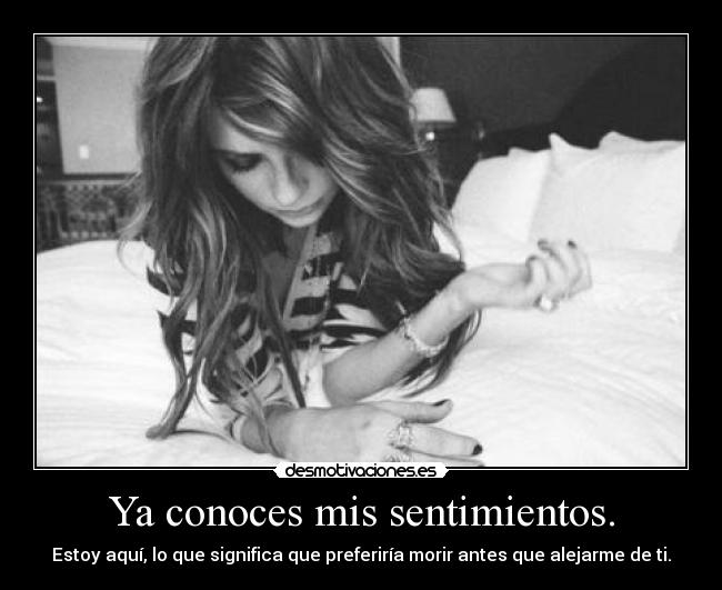 Ya conoces mis sentimientos. - 