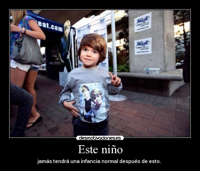 Este niño - jamás tendrá una infancia normal después de esto. 