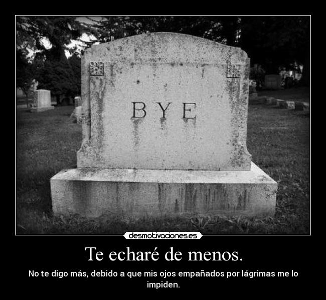 Te echaré de menos. - 