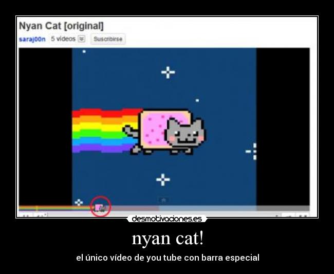 nyan cat! - el único vídeo de you tube con barra especial