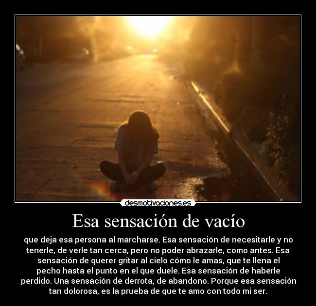 Esa sensación de vacío - 