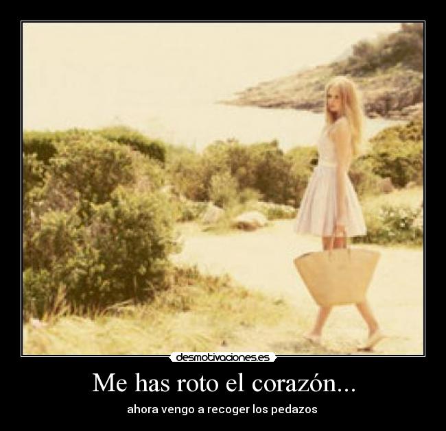 Me has roto el corazón... - ahora vengo a recoger los pedazos 