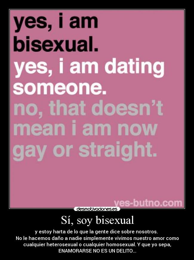 Sí, soy bisexual -