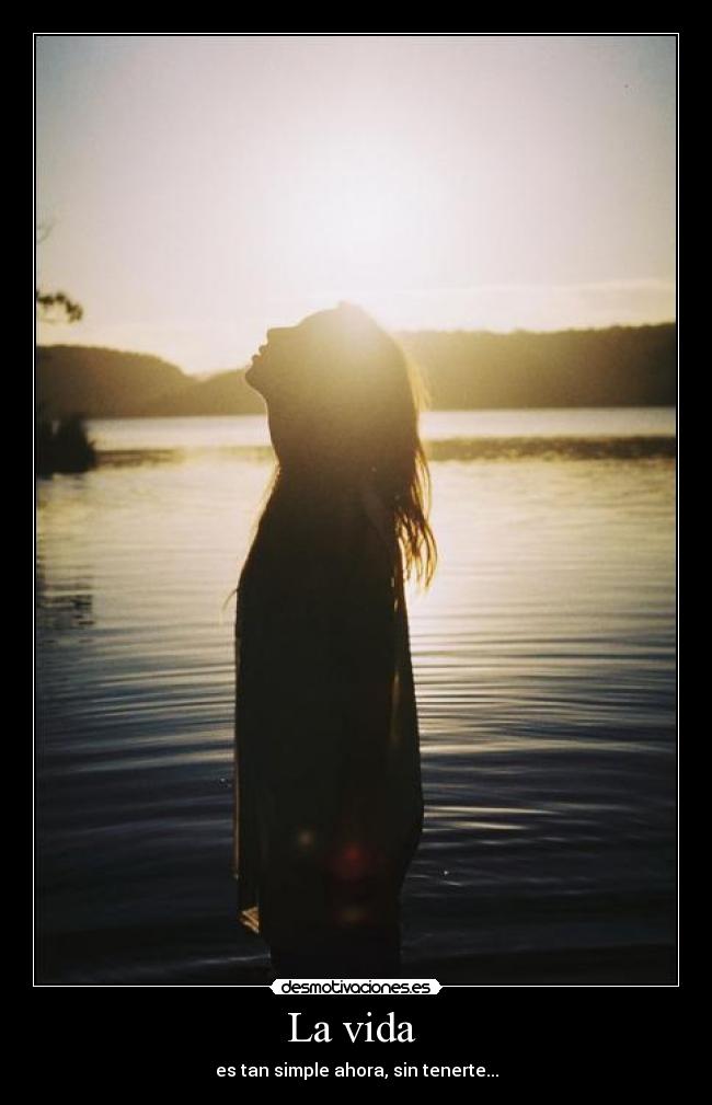 La vida  - es tan simple ahora, sin tenerte...