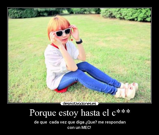 Porque estoy hasta el c*** - 