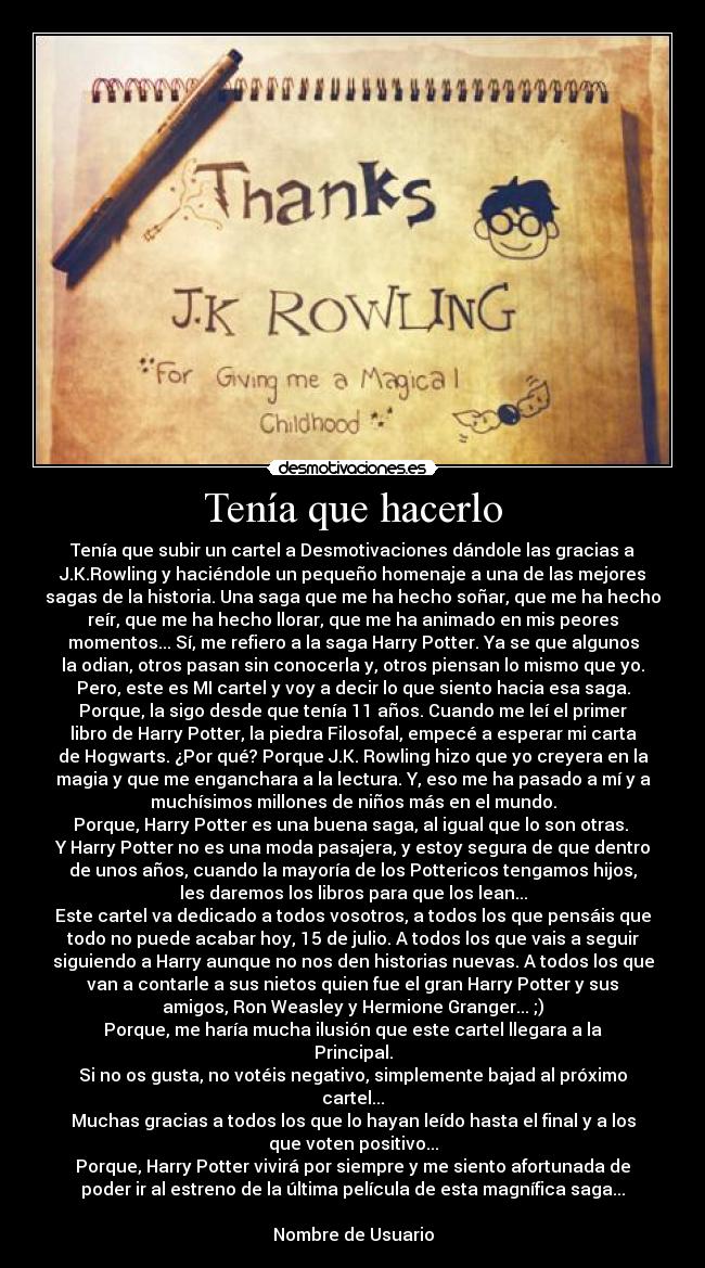 Tenía que hacerlo - 