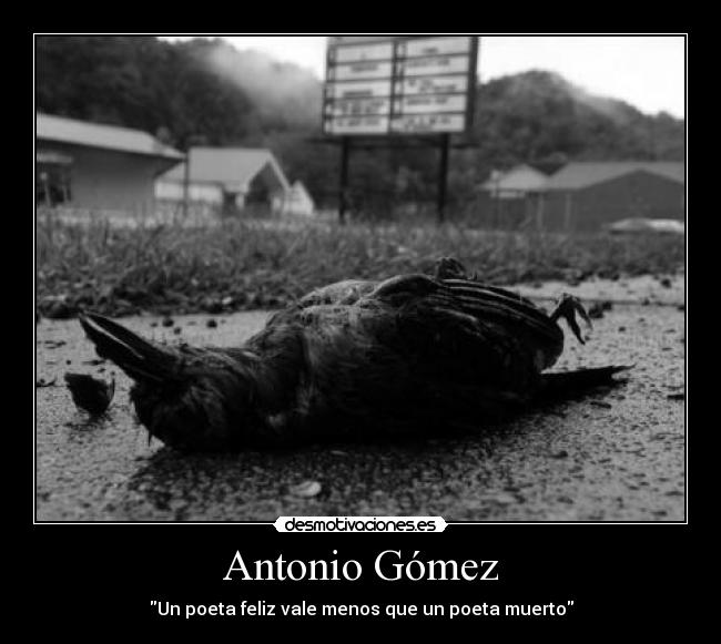 Antonio Gómez - Un poeta feliz vale menos que un poeta muerto