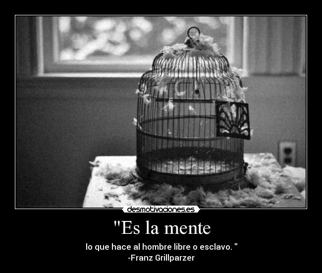 Es la mente - lo que hace al hombre libre o esclavo.
-Franz Grillparzer