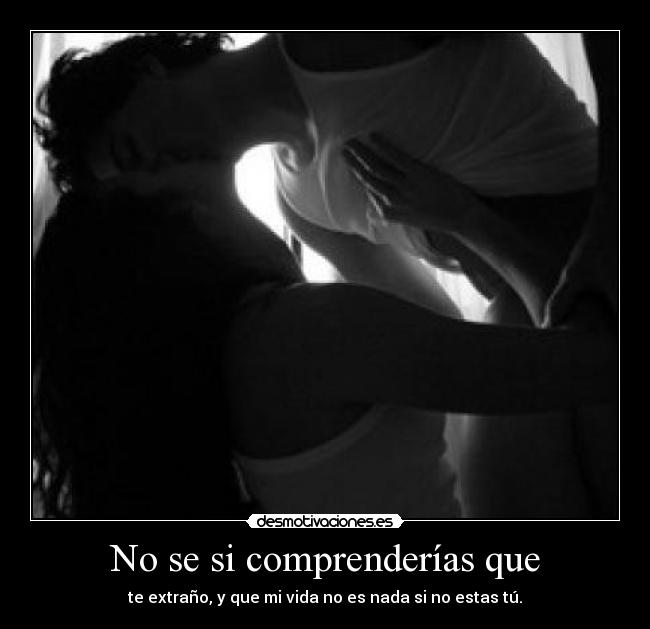 No se si comprenderías que - 