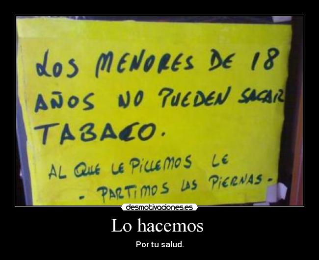 Lo hacemos  - Por tu salud.