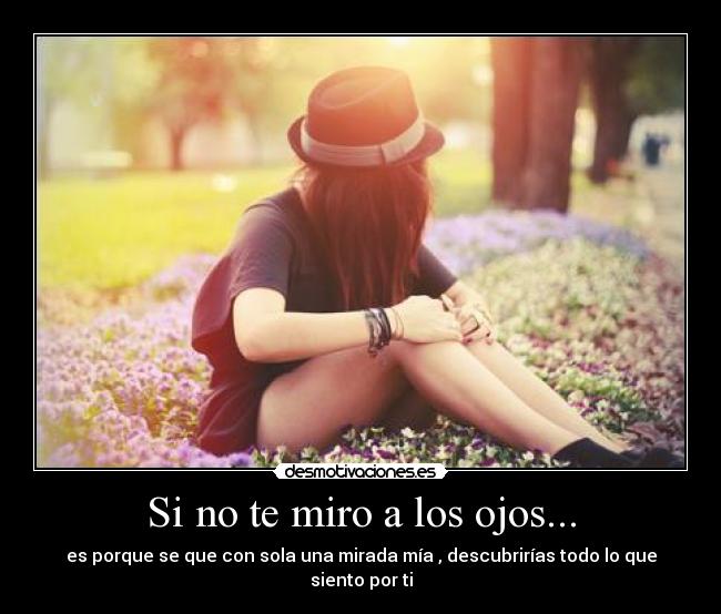 Si no te miro a los ojos... -