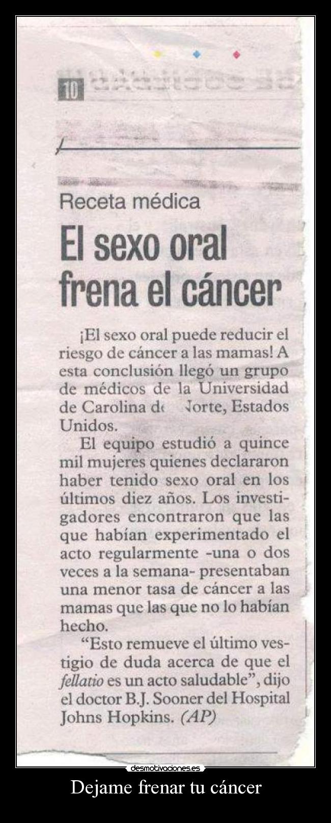 Dejame frenar tu cáncer - 