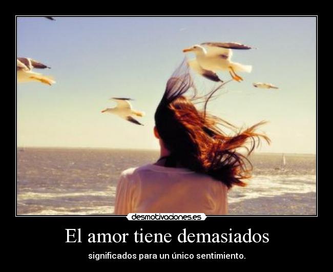 El amor tiene demasiados - significados para un único sentimiento.