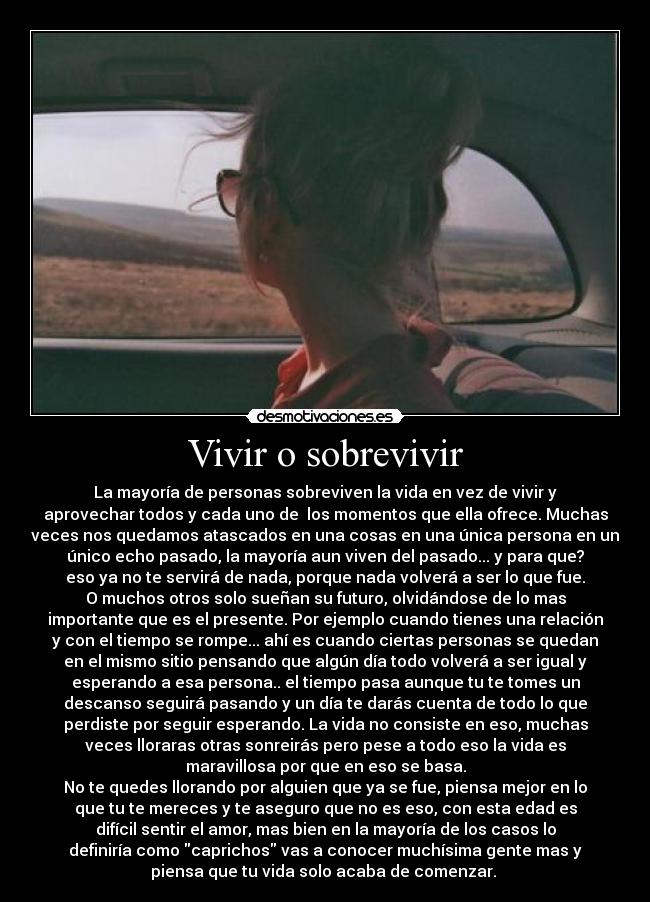 Vivir o sobrevivir -