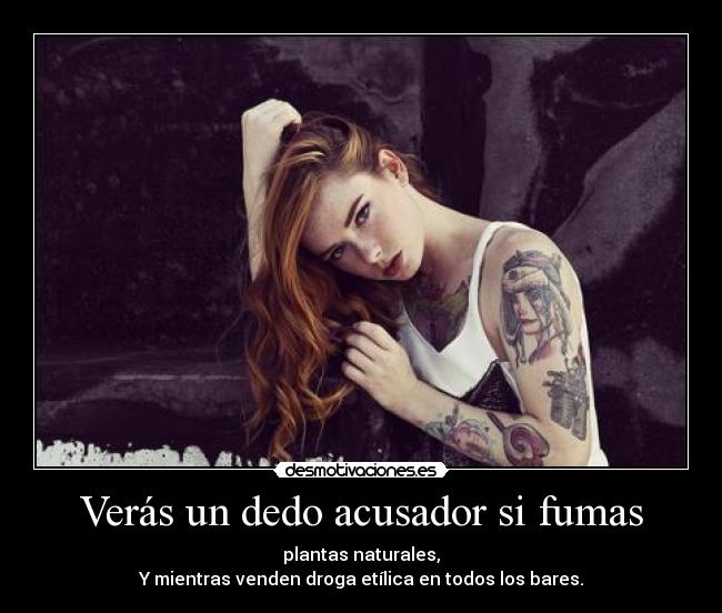 Verás un dedo acusador si fumas - 