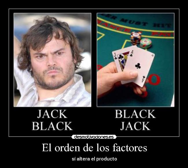 El orden de los factores -