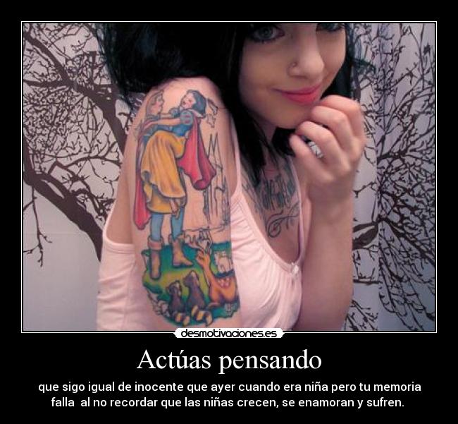 carteles actuas pensando inocencia nina memoria falla crecen enamoran sufren desmotivaciones