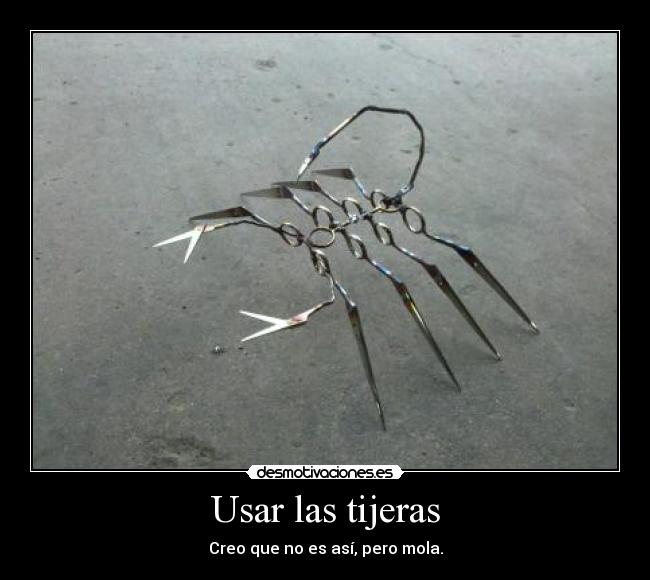 Usar las tijeras -