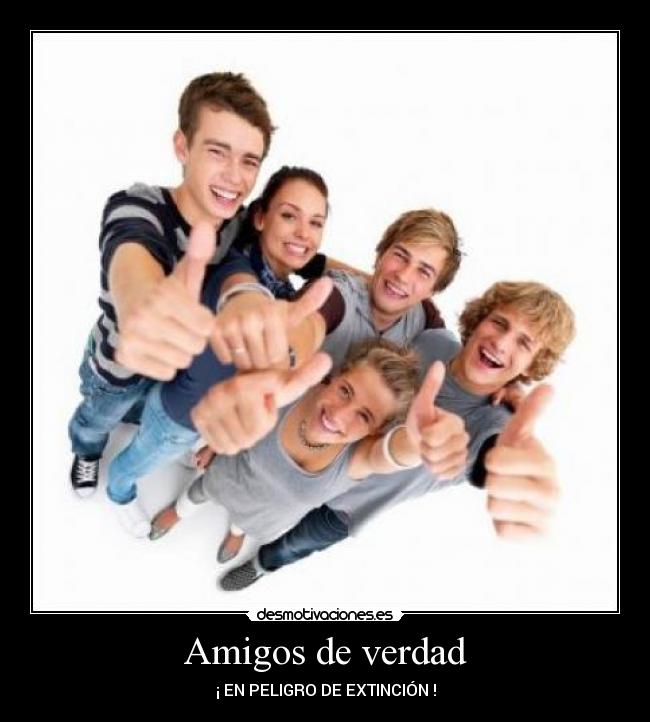 Amigos de verdad - ¡ EN PELIGRO DE EXTINCIÓN !