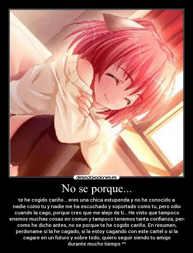 No se porque... -