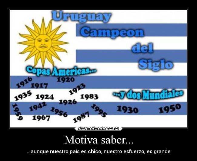 Motiva saber... - ...aunque nuestro país es chico, nuestro esfuerzo, es grande