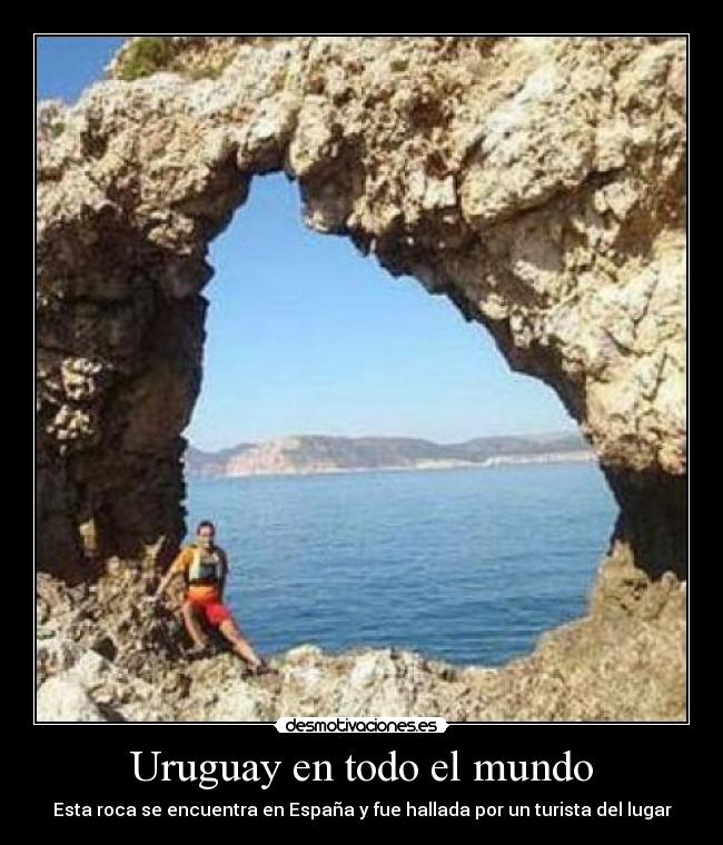 Uruguay en todo el mundo - Esta roca se encuentra en España y fue hallada por un turista del lugar