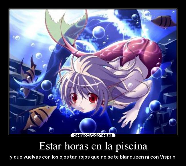 Estar horas en la piscina -