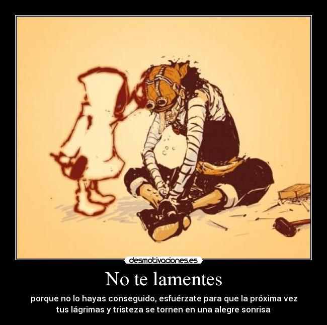 No te lamentes -