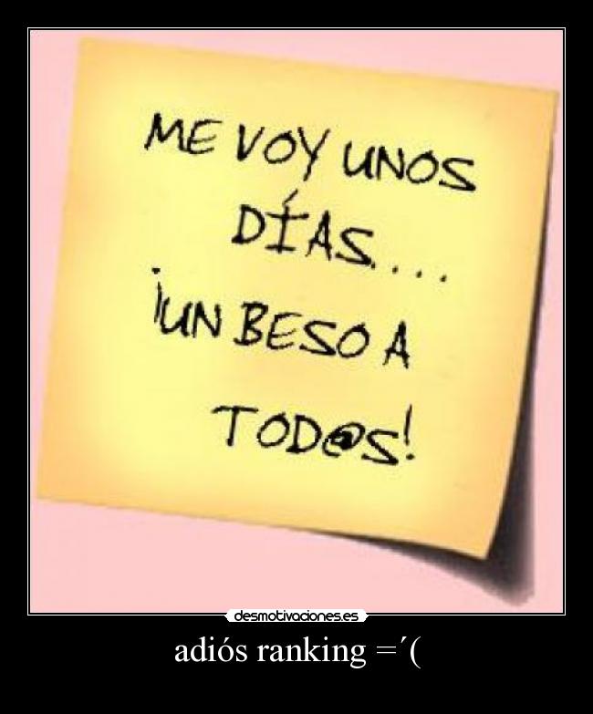 adiós ranking =´( - 