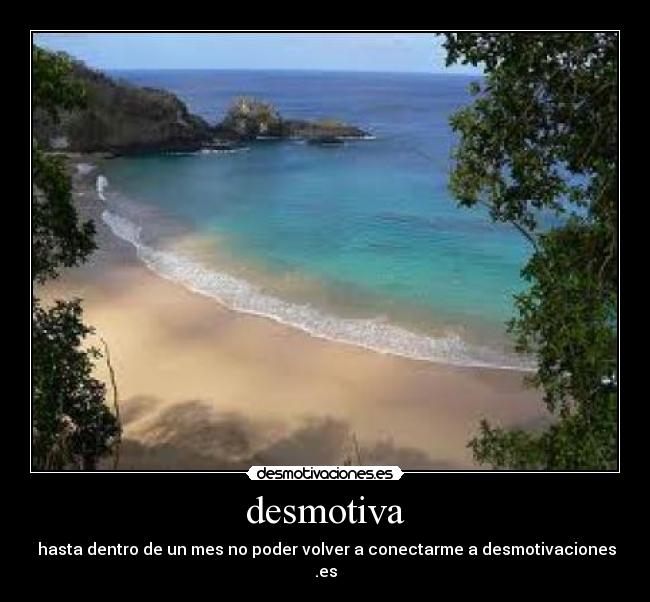 desmotiva - hasta dentro de un mes no poder volver a conectarme a desmotivaciones .es