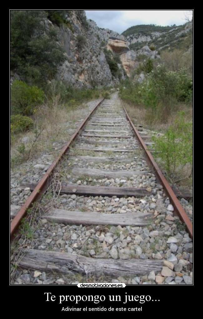 Te propongo un juego... - Adivinar el sentido de este cartel